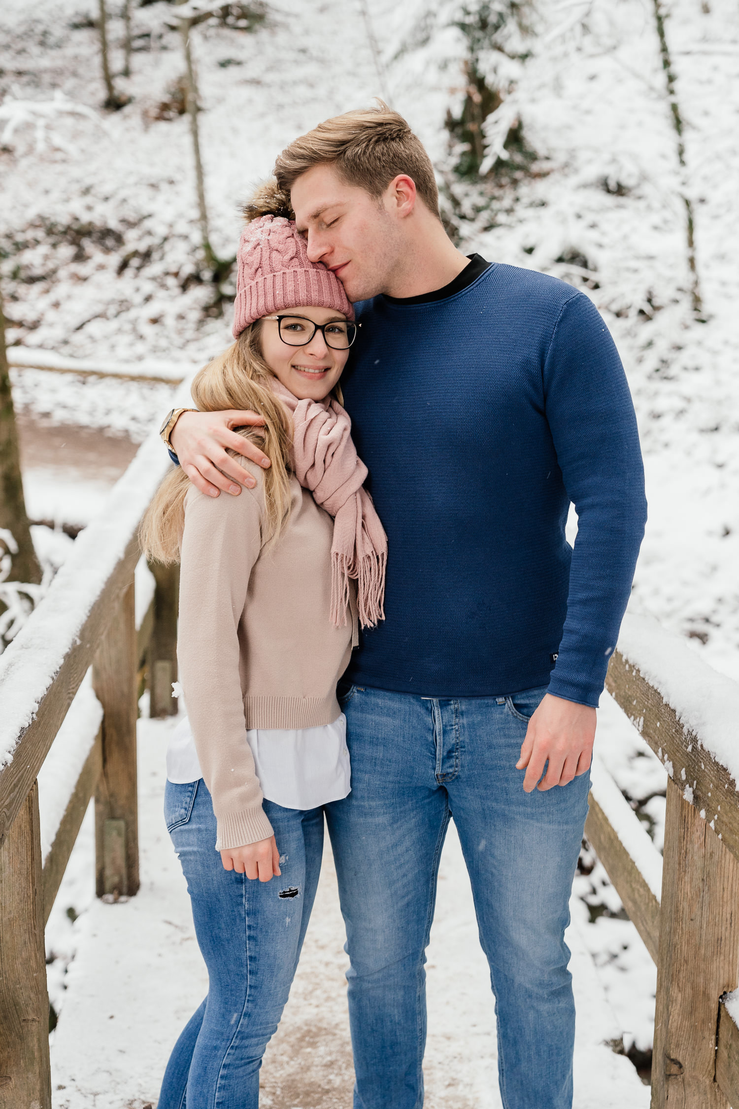Paarshooting im Winter in Gmund