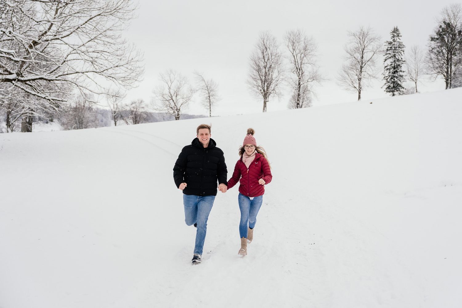 Paarfotos im Winter